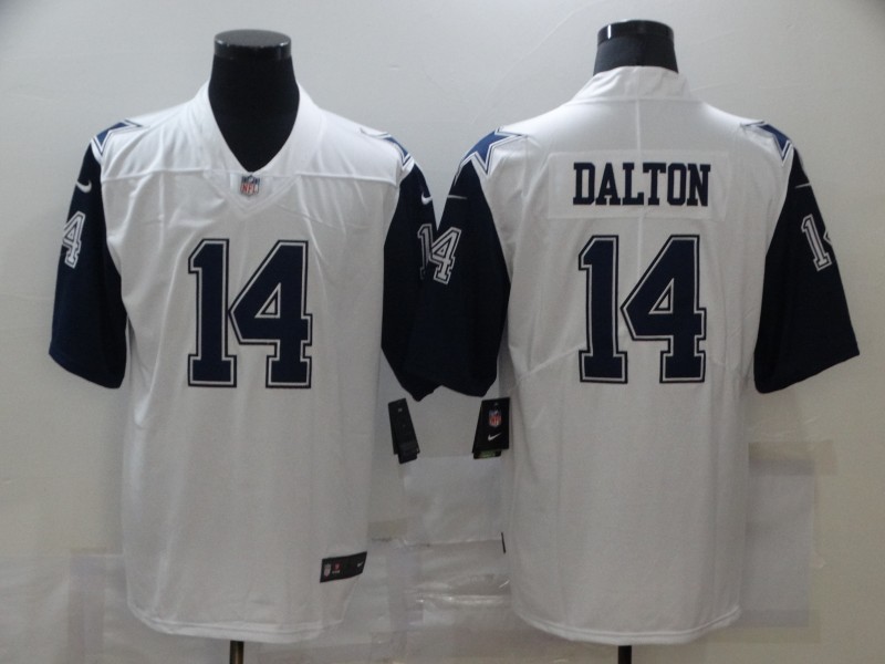 Men's Dallas Cowboys Andy Dalton #14 White Jersey